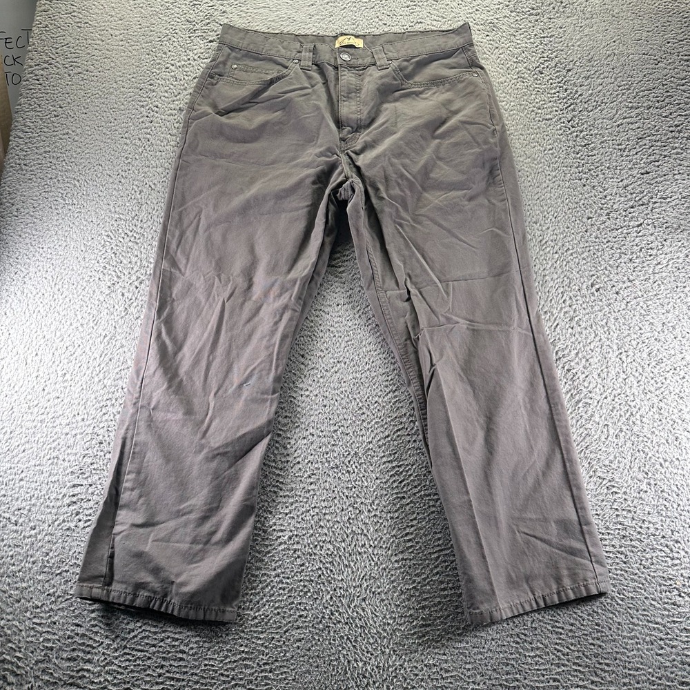 Blue‎ Mountain Pant Mens 38x30 Gray Cotton Khakis Straight Leg Workwear Utility